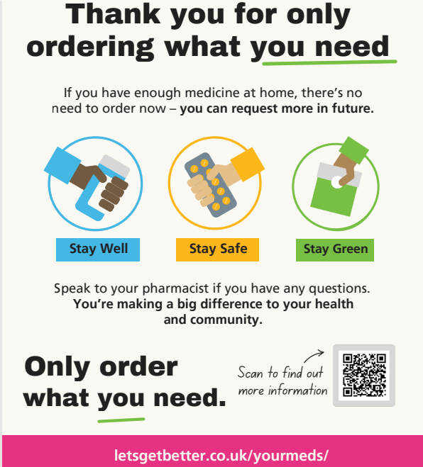 Lets Get Better - Only Order Prescriptions That You Need